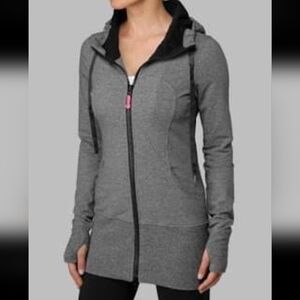 Lululemon Wear with all Heathered Black Hooded JACKET